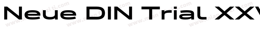 Neue DIN Trial XXWide XBold字体转换